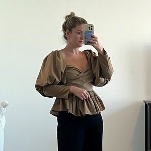 Peplum Wrap Top NWT